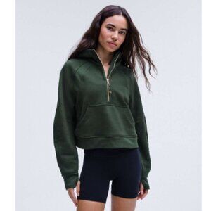 Lululemon Scuba Oversized Half-Zip Hoodie,  Legacy Green / Gold | Size M/L